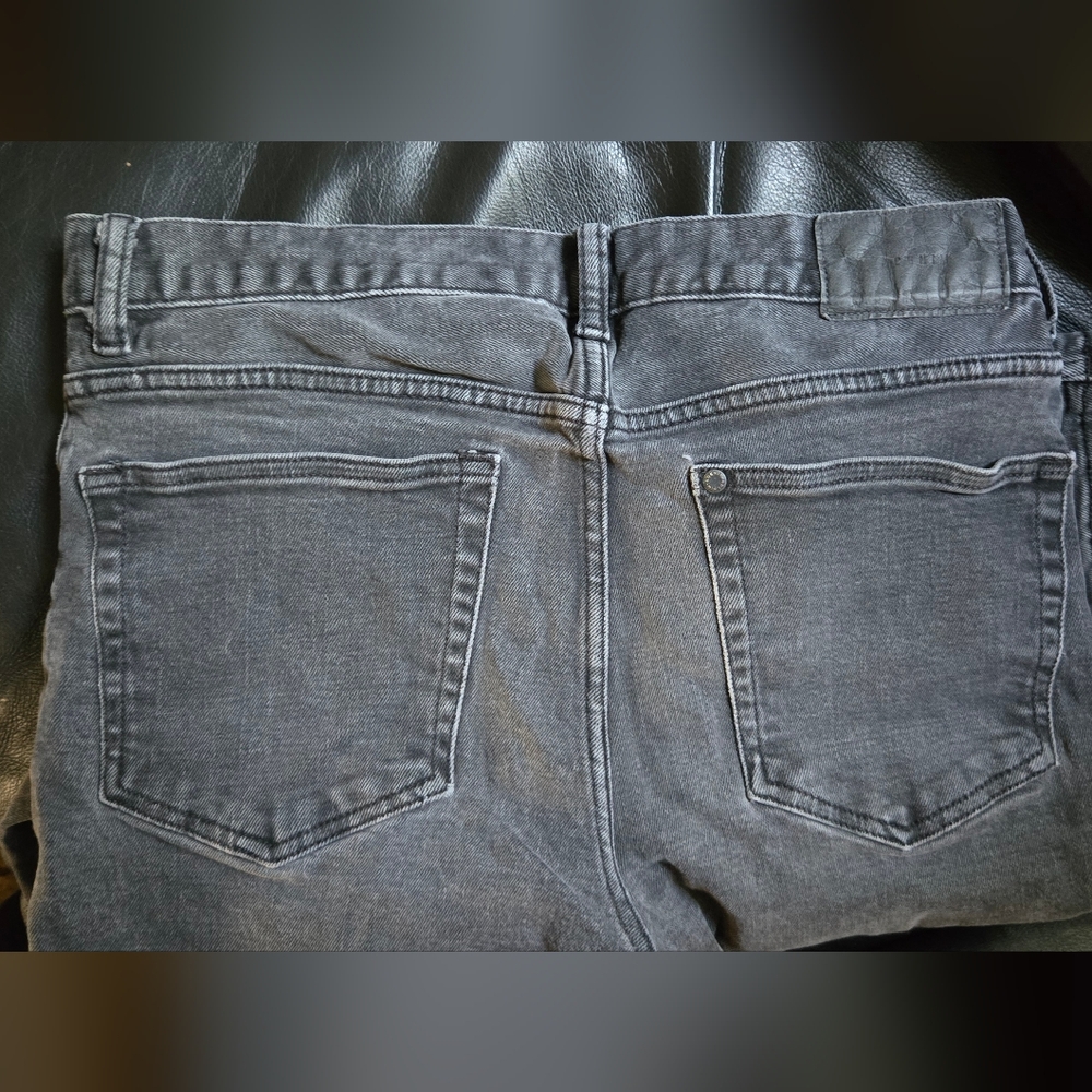 & Denim Men's Slim Straight Jeans Gray/black Sz32 - Picture 4 of 9